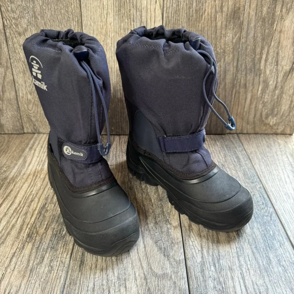 Kamik Kids' Rocket Waterproof Insulated Winter Boots Black Size 3 UNISEX
